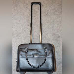 Samsonite Leather Rolling Carry On Briefcase